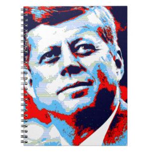Pop Art JFK John F. Kennedy Red Blue Notitieboek