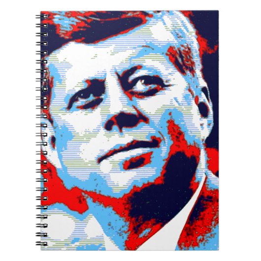 Pop Art JFK John F. Kennedy Red Blue Notitieboek (Voorkant)