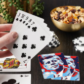 Pop Art JFK John F. Kennedy Red Blue Pokerkaarten (Insitu)