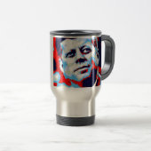 Pop Art JFK John F. Kennedy Red Blue Reisbeker (Voorkant rechts)