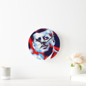 Pop Art JFK John F. Kennedy Red Blue Ronde Klok (Huis)