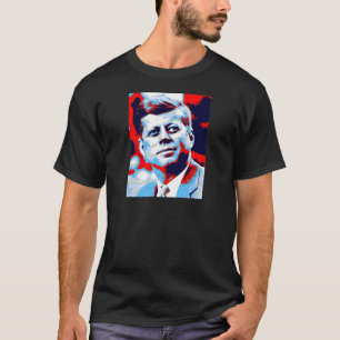 Pop Art JFK John F. Kennedy Red Blue T-shirt