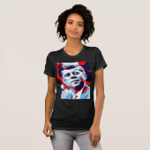 Pop Art JFK John F. Kennedy Red Blue T-shirt (Voorkant volledig)