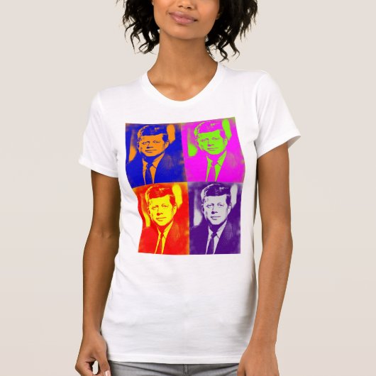 Pop Art JFK John F. Kennedy T-shirt (Voorkant)