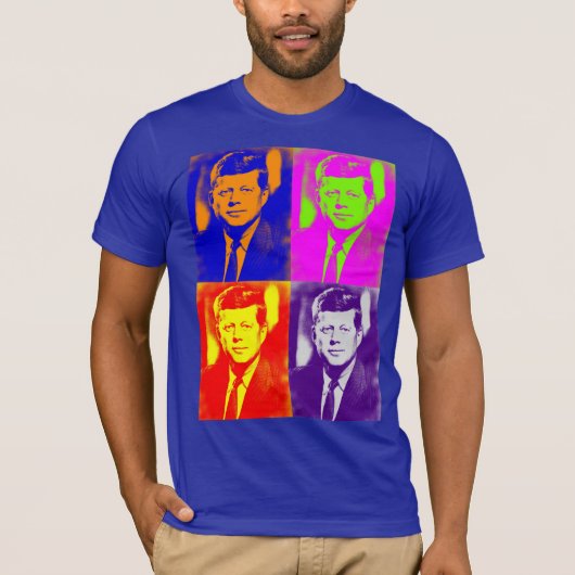 Pop Art JFK John F. Kennedy T-shirt (Voorkant)