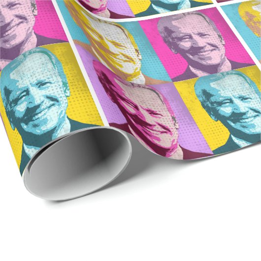 Pop Art Joe Biden Cadeaupapier (Rol Hoek)