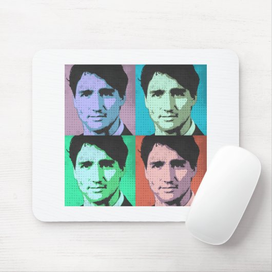 Pop Art Justin Trudeau - Volledige grootte 2-.png Muismat (Met muis)