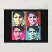 Pop Art Justin Trudeau - Volledige grootte -.png Briefkaart (Voorkant)
