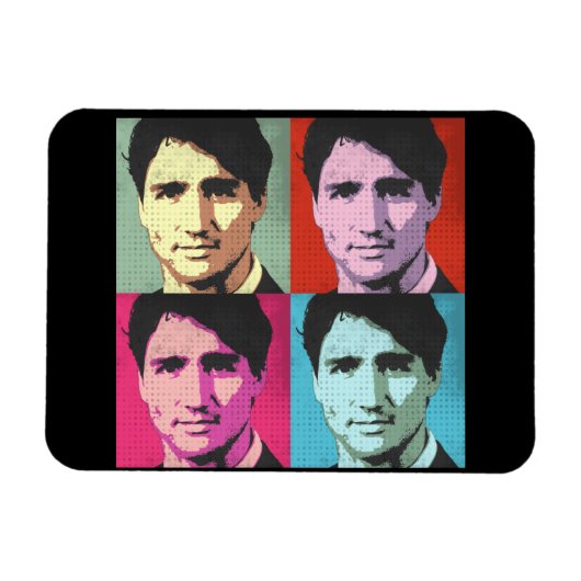 Pop Art Justin Trudeau - Volledige grootte -.png Magneet (Horizontaal)