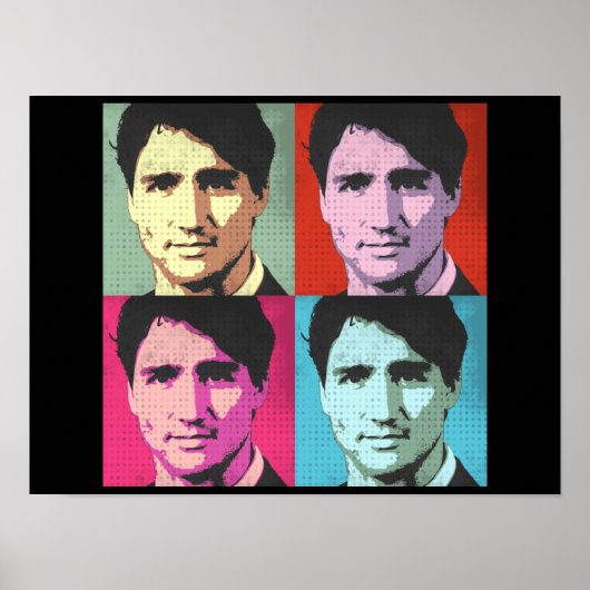 Pop Art Justin Trudeau - Volledige grootte -.png Poster (Voorkant)