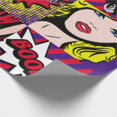 Pop art Kaart Illustrationart, pop, mooi, komiek,d Cadeaupapier (Hoek)