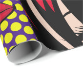 Pop art Kaart Illustrationart, pop, mooi, komiek,d Cadeaupapier (Rol Hoek)