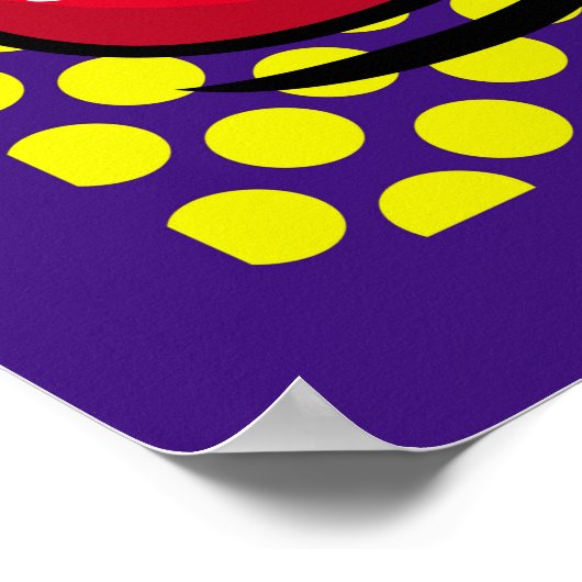 Pop art Kaart Illustrationart, pop, mooi, komiek,d Poster (Hoek)