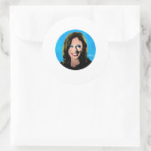 POP ART KAMALA HARRIS PORTRAIT RONDE STICKER (Tas)