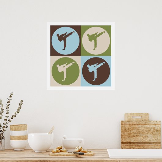 Pop Art Karate Poster (Keuken)