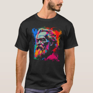 Pop Art Karl Marx Duits filosoof T-shirt