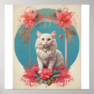 Pop Art kat Foto Modern Trendy Poster