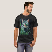 Pop Art Kat Groen T-shirt (Voorkant volledig)