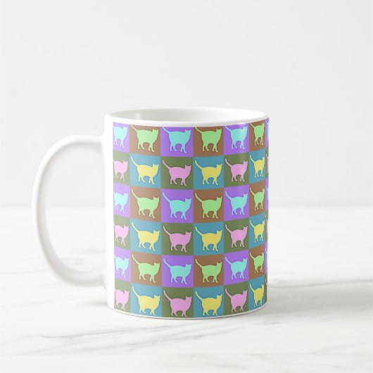Pop Art Katten Koffiemok (Links)
