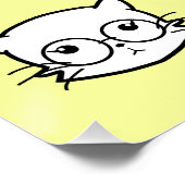 Pop Art Kawaii Cat  Emoji 2 Perfect Poster (Hoek)