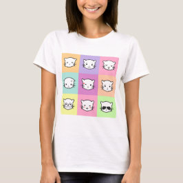 Pop Art Kawaii Cat  Emoji 2 T-shirt