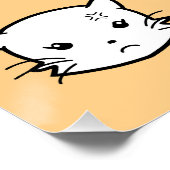 Pop Art Kawaii Cat Emoji Perfect Poster (Hoek)
