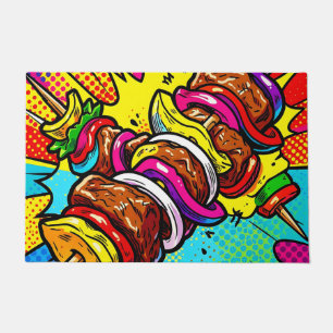 Pop Art Kebabexplosie Deurmat
