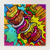 Pop Art Kebabexplosie Legpuzzel (Horizontaal)