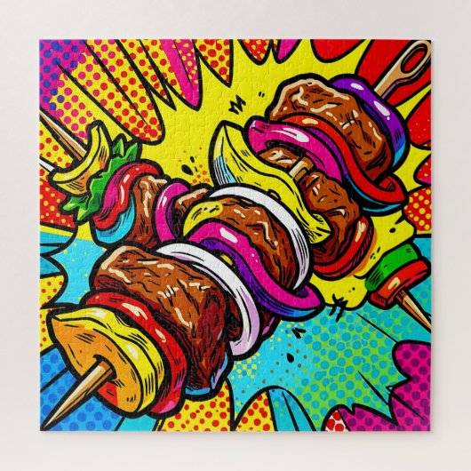 Pop Art Kebabexplosie Legpuzzel (Verticaal)