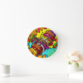 Pop Art Kebabexplosie Ronde Klok (Huis)