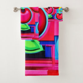 Pop Art Kersenexplosie Bad Handdoek