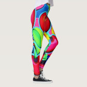 Pop Art Kersenexplosie Leggings (Rechts)