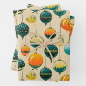 Pop Art Kerst Baubles inpakpapier (In situ)