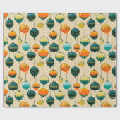 Pop Art Kerst Baubles inpakpapier (Vlak)