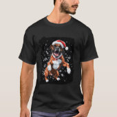 Pop Art Kerst Boxer Hond T-shirt (Voorkant)