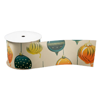 Pop Art Kerstballen Satijnen Lint