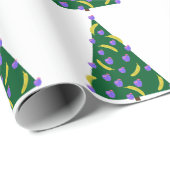Pop Art kerstboom met appels en bananen Cadeaupapier (Rol Hoek)