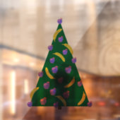 Pop Art kerstboom met appels en bananen Raamsticker (Vel 2)