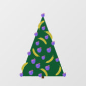 Pop Art kerstboom met appels en bananen Raamsticker (Vel)
