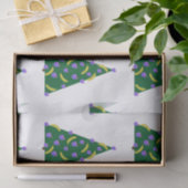 Pop Art kerstboom met appels en bananen Tissuepapier (Geschenk)