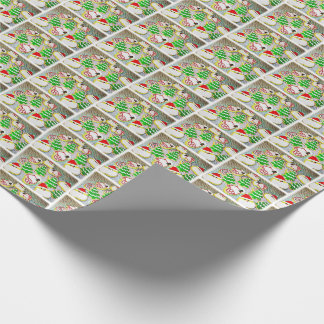 Pop Art kerstkoekjes Cadeaupapier
