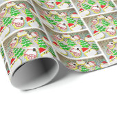 Pop Art kerstkoekjes Cadeaupapier (Rol Hoek)