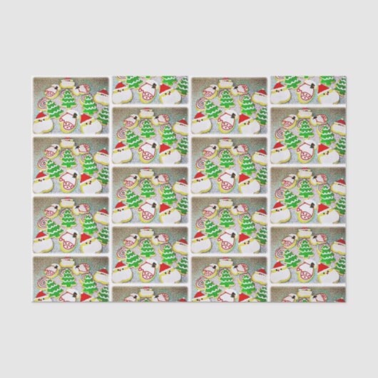 Pop Art kerstkoekjes Tissuepapier (Voorkant)