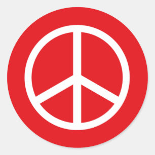 Pop Art Kerstmis PEACE Ronde Sticker