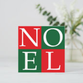 Pop Art kerstNOEL Feestdagenkaart (Staand voorkant)