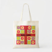 pop art kiss tote bag (Voorkant)