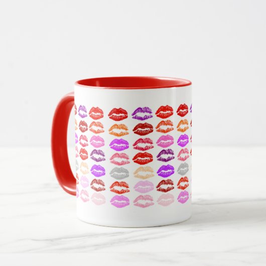 Pop Art Kisses- Drank Mok (Voorkant links)