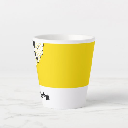 Pop Art Kiwi stijl Latte Mok (Voorkant)