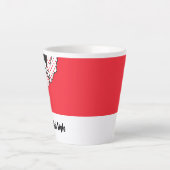 Pop Art Kiwi stijl Latte Mok (Voorkant)