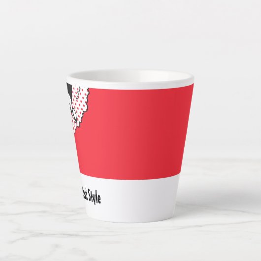 Pop Art Kiwi stijl Latte Mok (Voorkant)